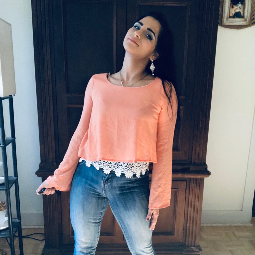 Long sleeve orange shirt